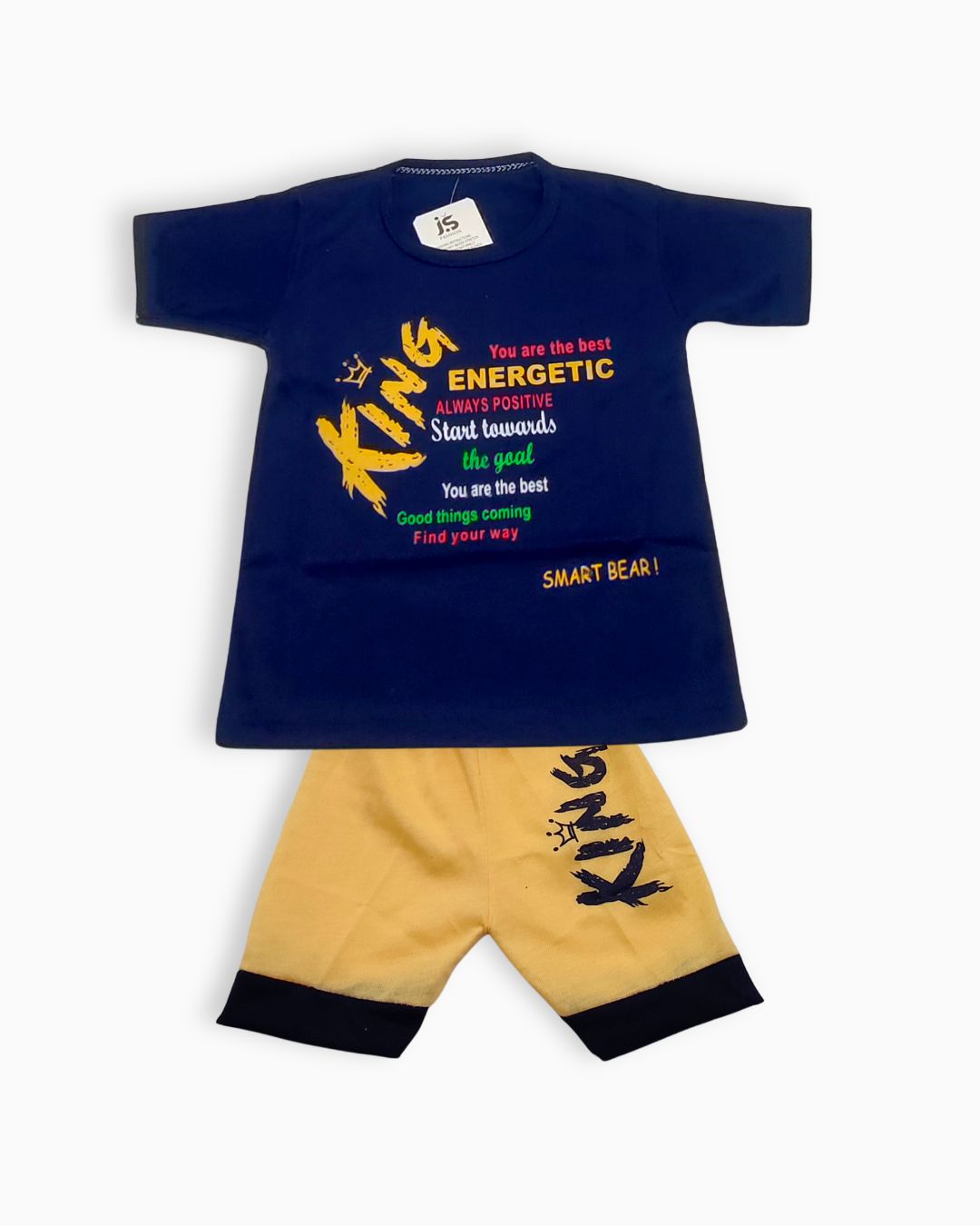 Energetic King Boys 2Pcs Summer Set - Navy-Yellow
