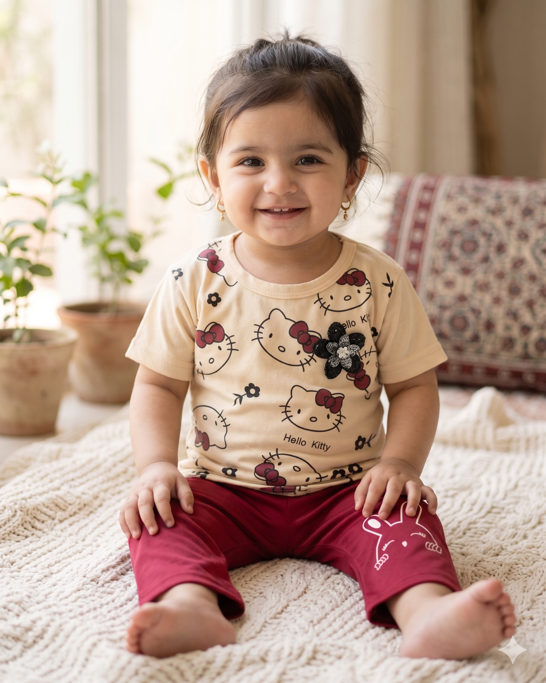 Hello Kitty Summer Set-Maroon