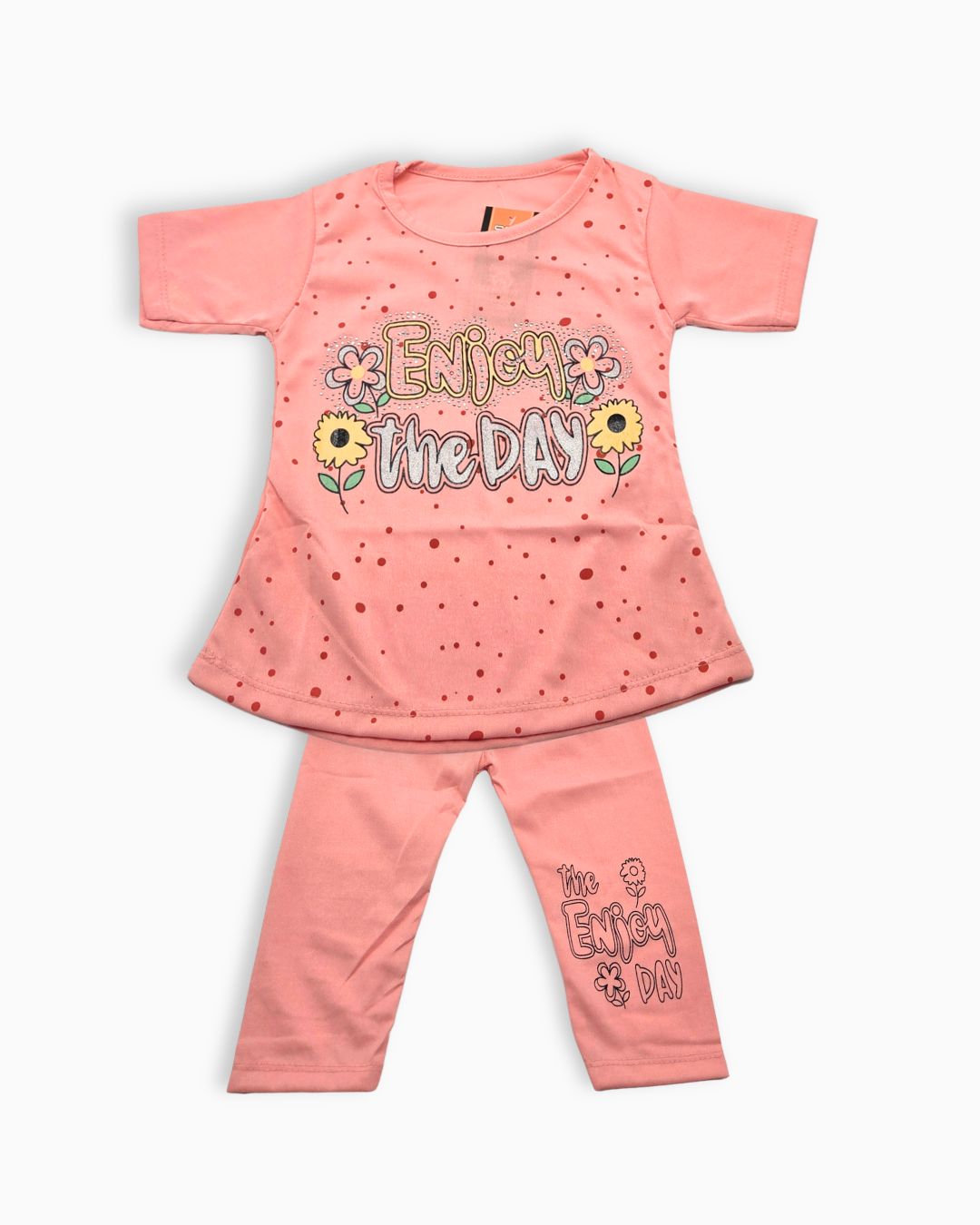 Girls Floral Print 2-Piece Summer Set-Pink