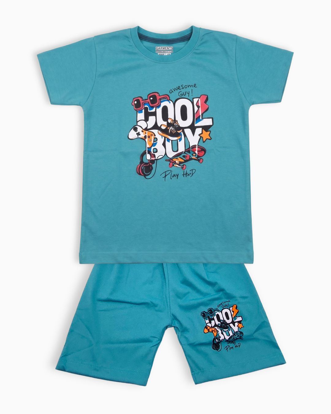 Kids 2-Piece Summer Playwear Set-Blue