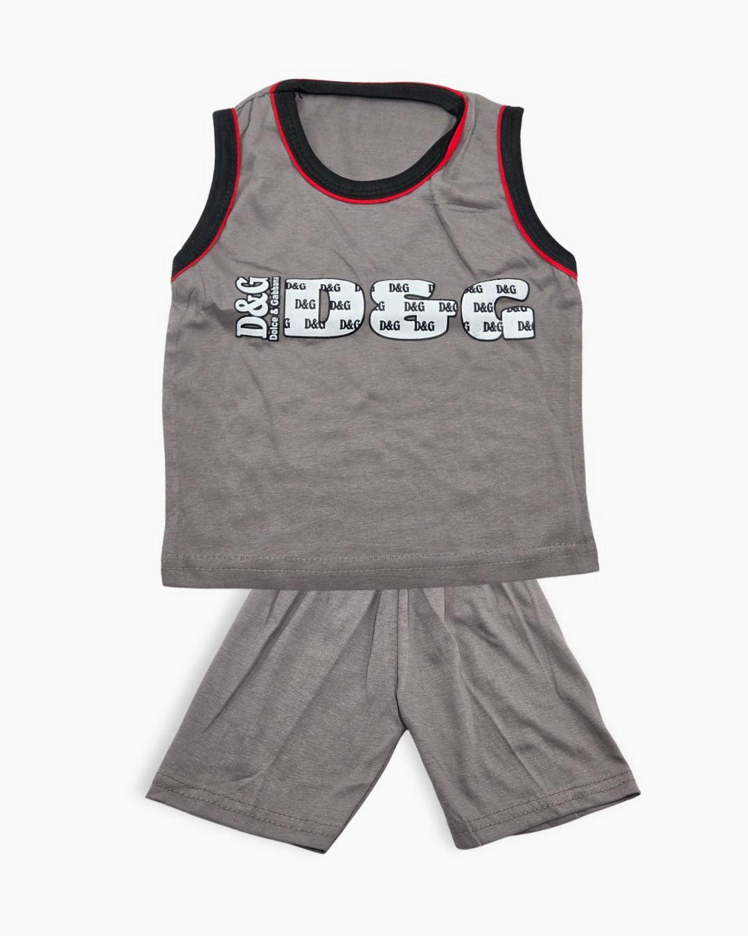 Kids Casual Sleeveless Sporty Set - Grey