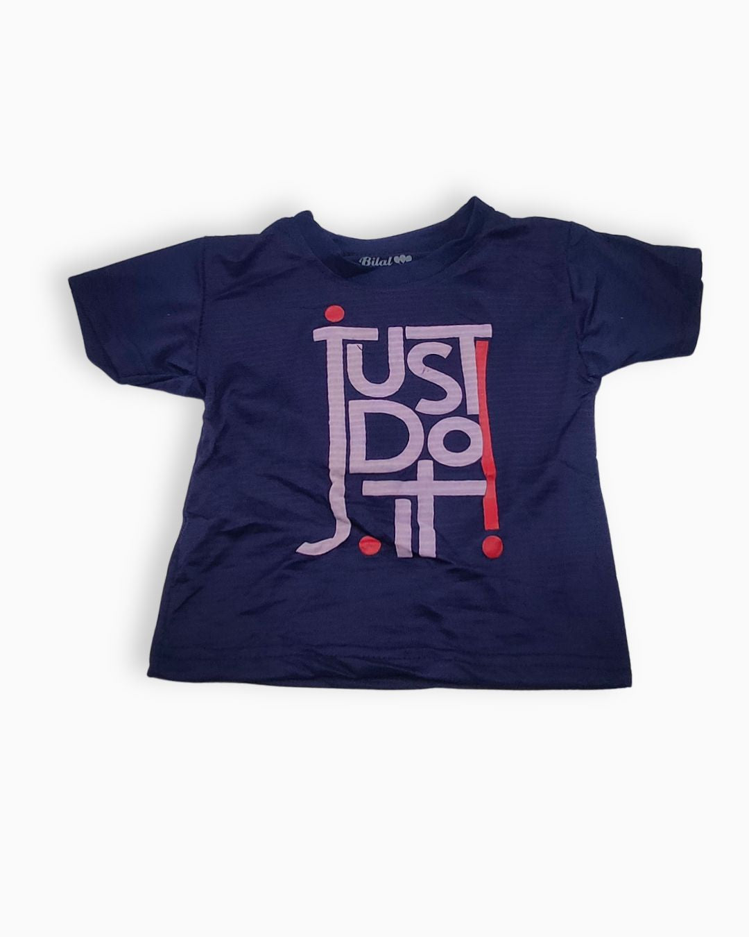 Kids Typography 2-Piece Casual Activewear Suit-Blue