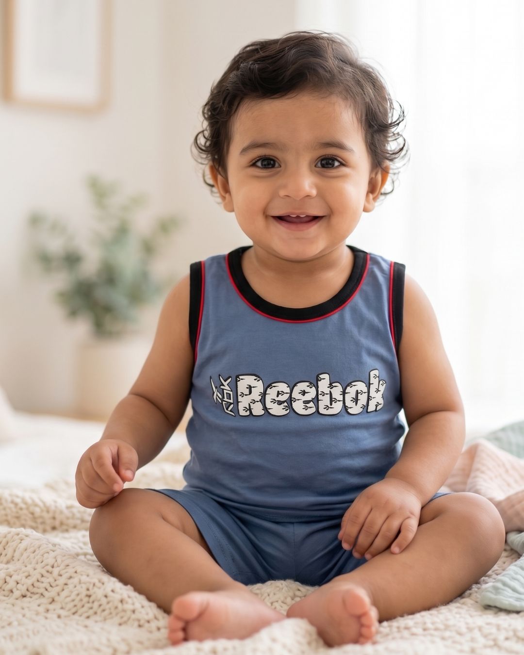 Kids Casual Sleeveless Sporty Set-Light Blue