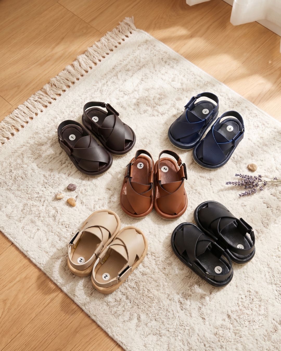 Kids Premium Leather-Finish Sandals