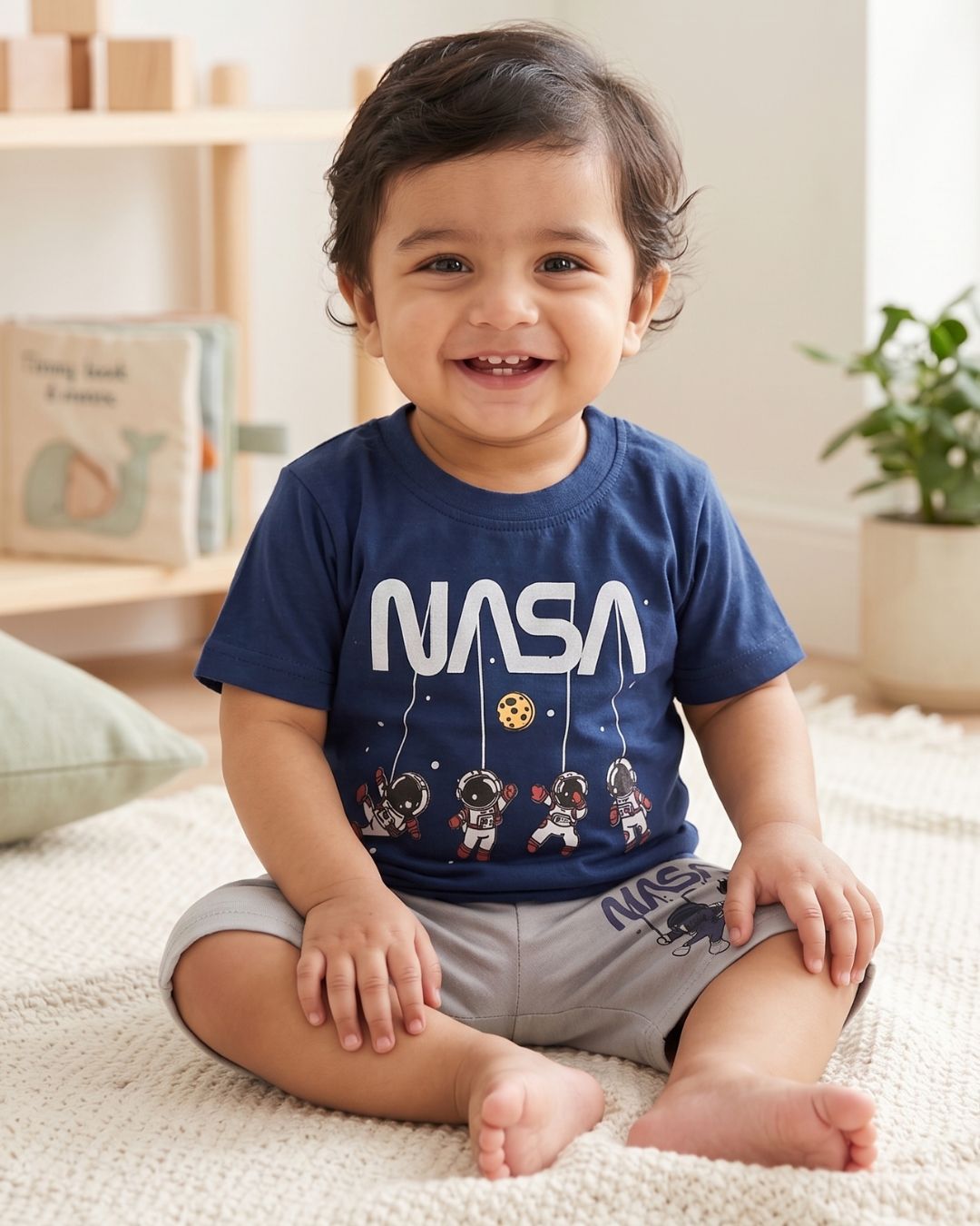 Little Astronaut Tshirt & Short Kit - Blue