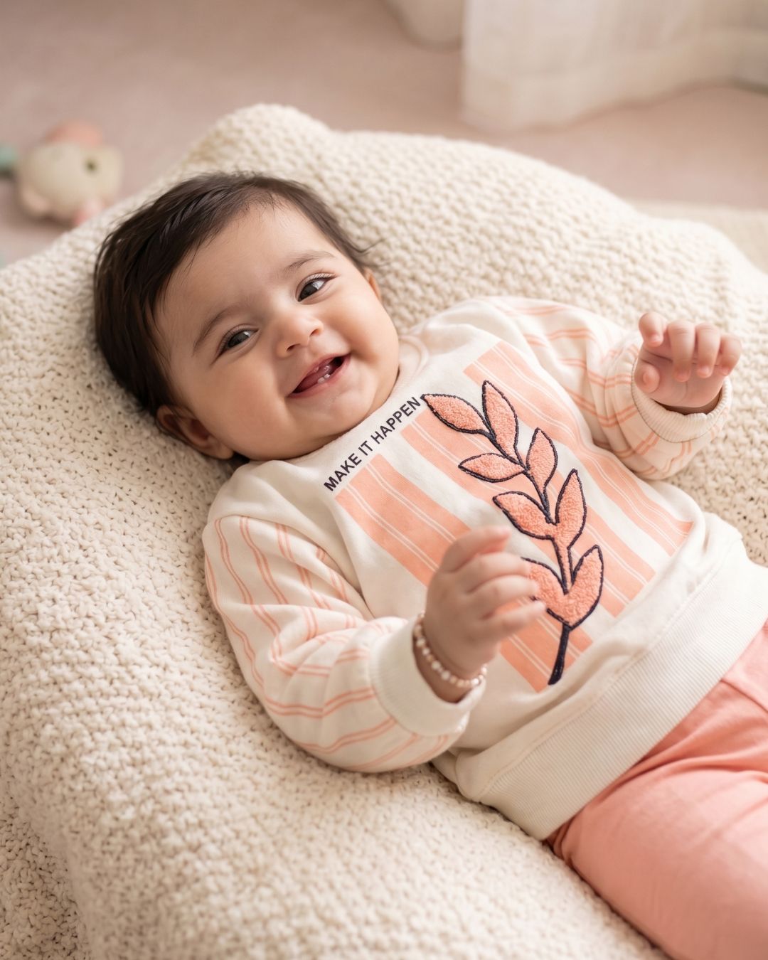 Little Girls Sweatshirt Set - Pink