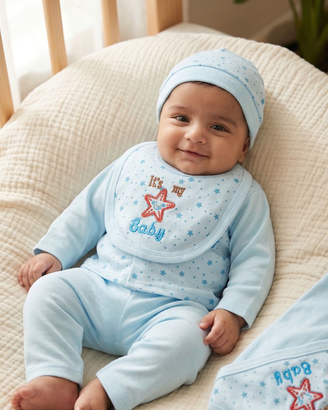 New Born Baby Starter Kit-5 pcs-Light Blue