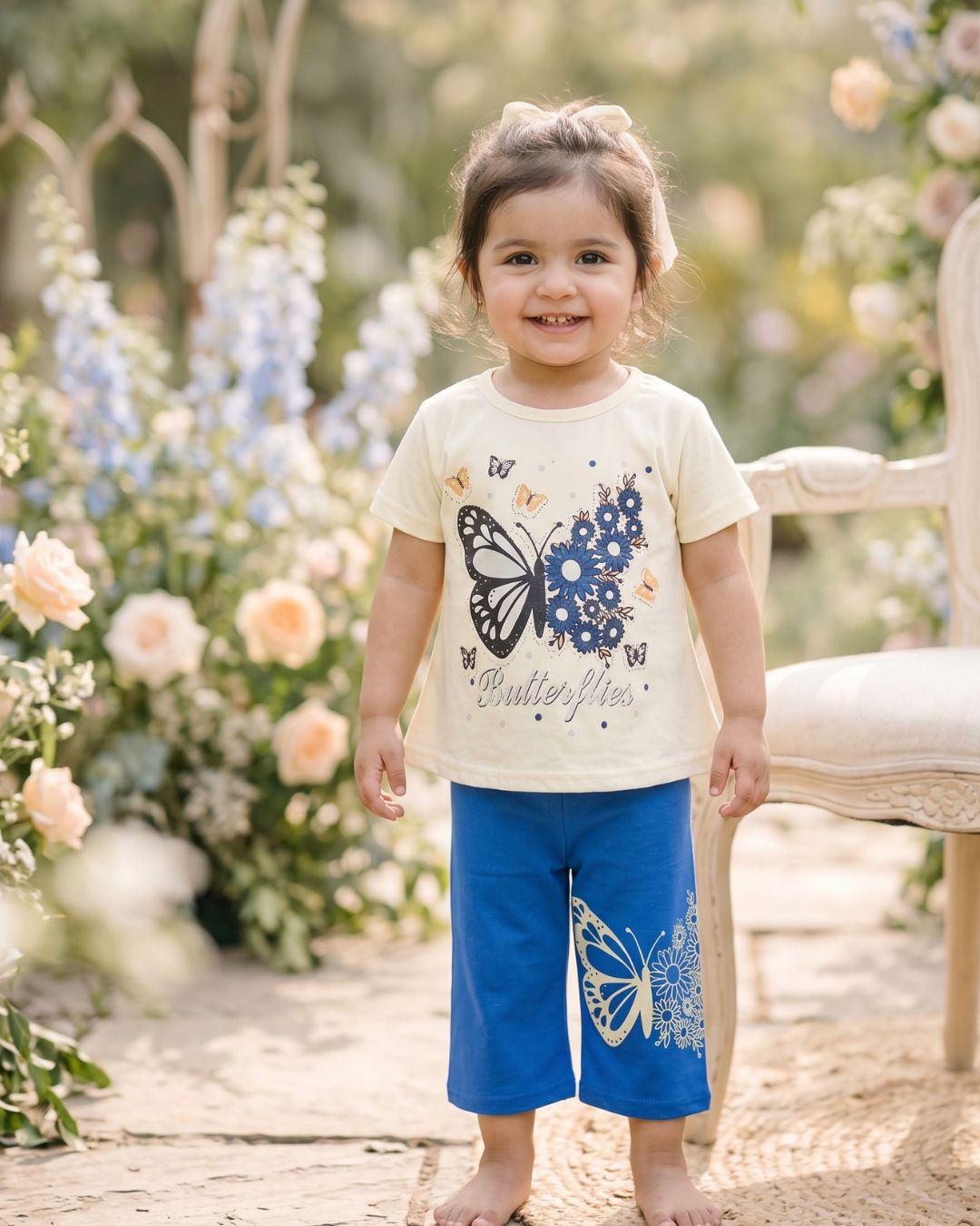 Girls Bloom Butterfly Outfit - Blue