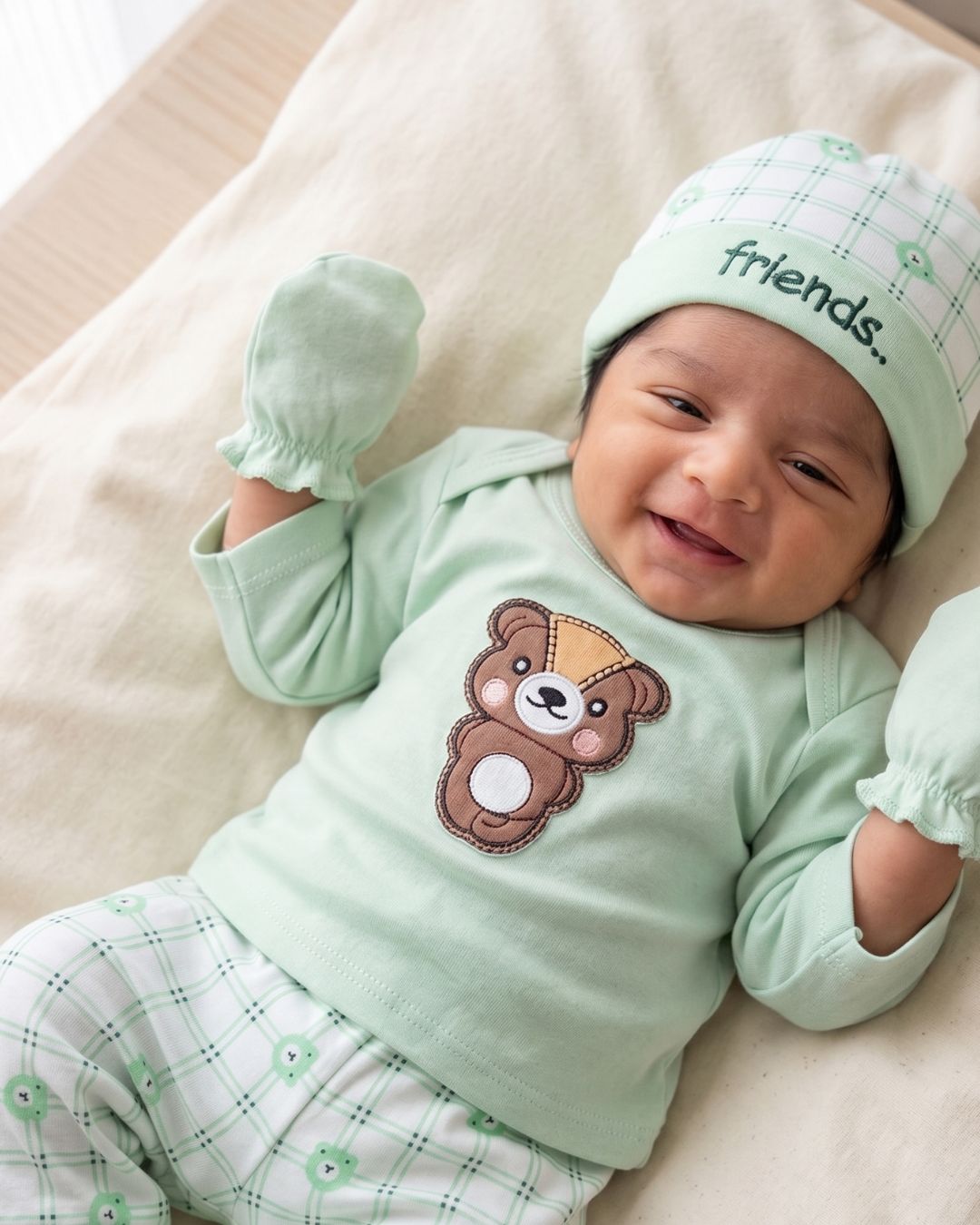 The Beary Friends Set 7-Piece - Light Green