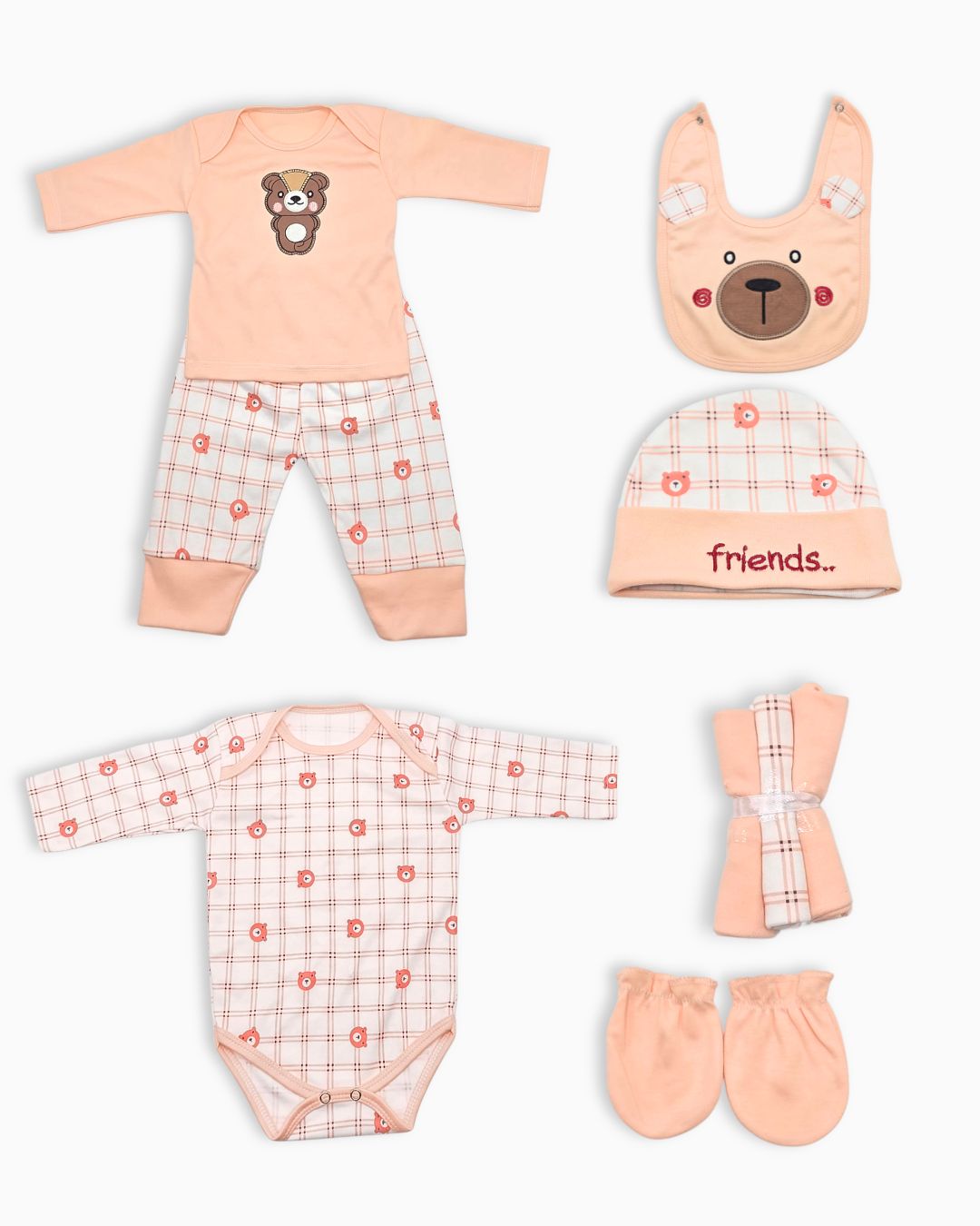 The Beary Friends Set 7-Piece - Pink