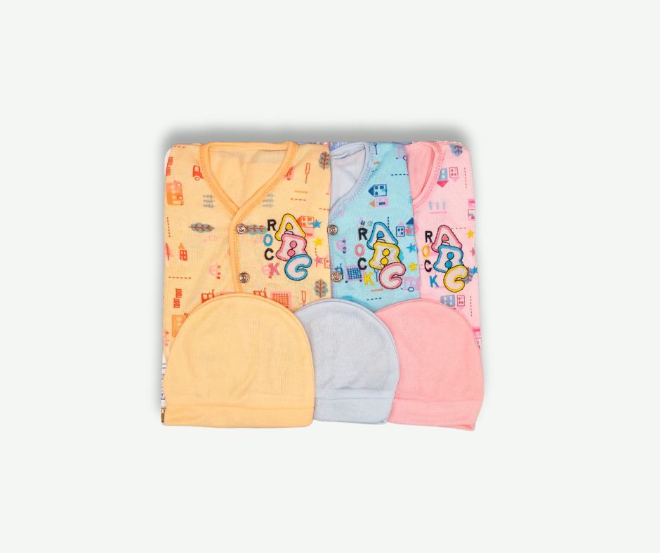 Baby Suit with Cap (Pack of 3)