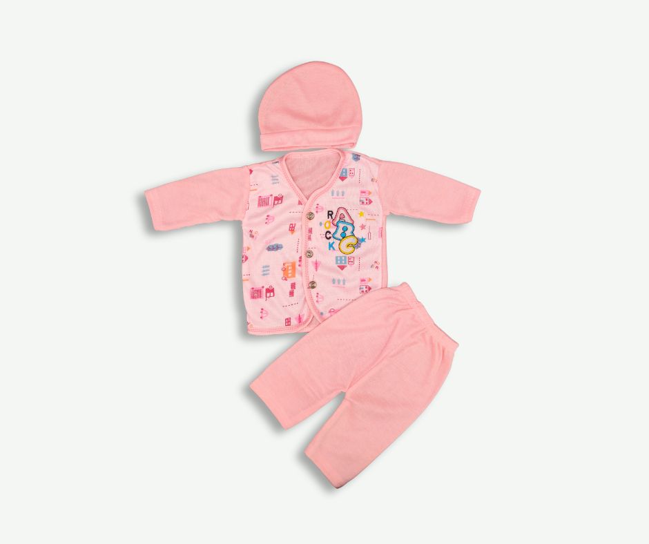 Baby Suit with Cap (Pack of 3)