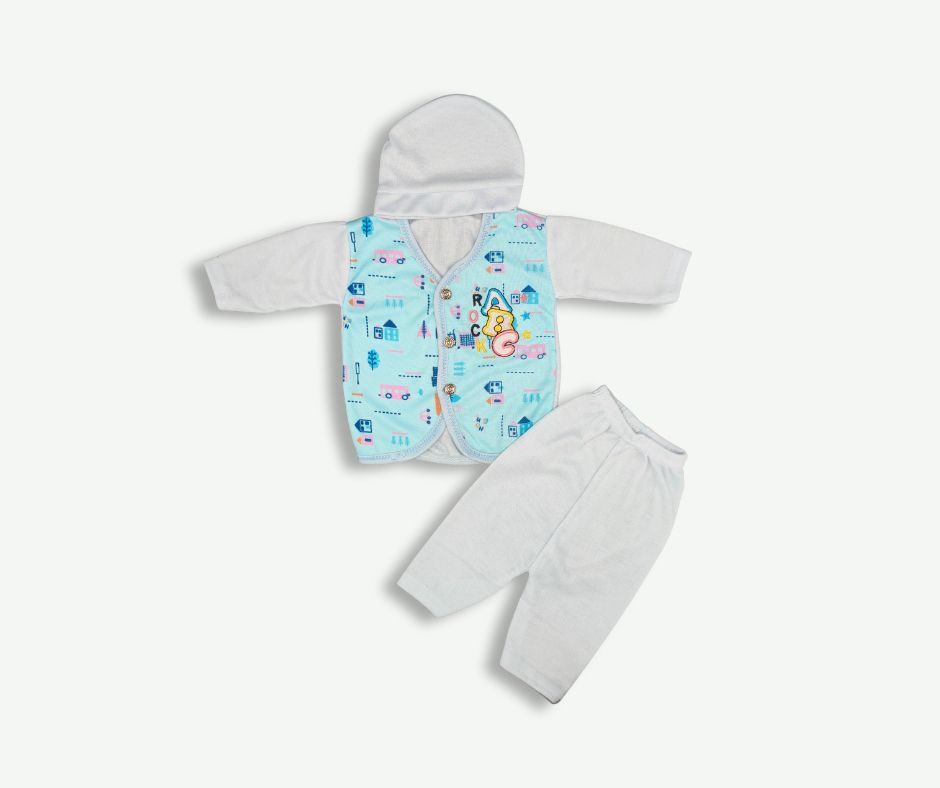 Baby Suit with Cap (Pack of 3)