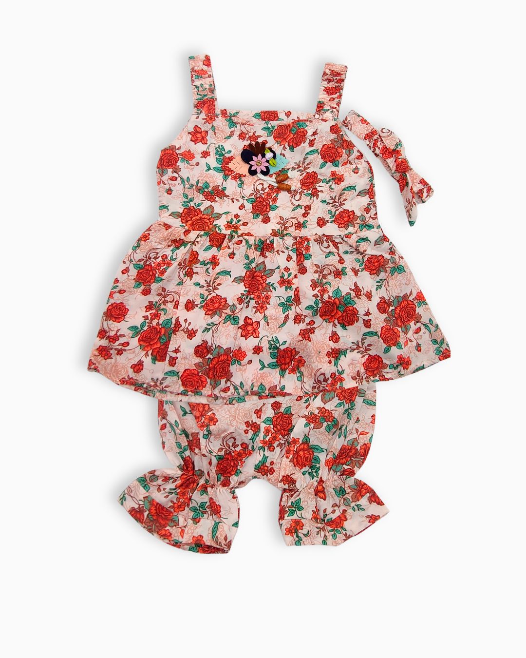 Girls Vintage Rose Peplum 3-Piece Set
